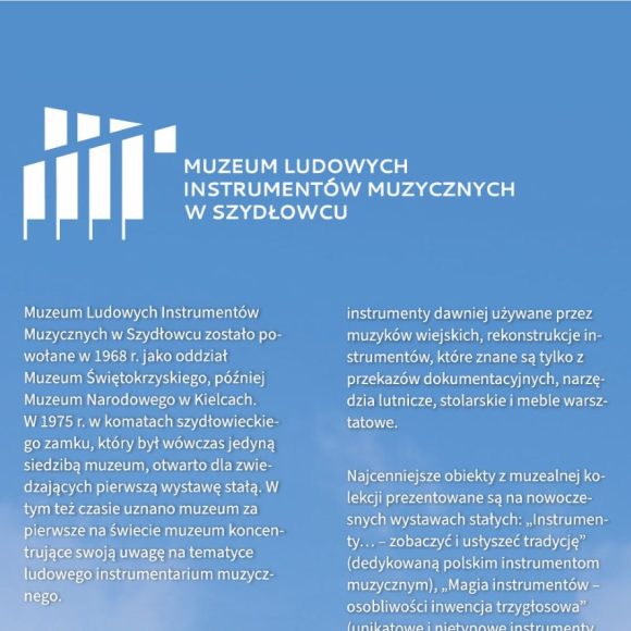Niebieska grafika z białym tekstem.