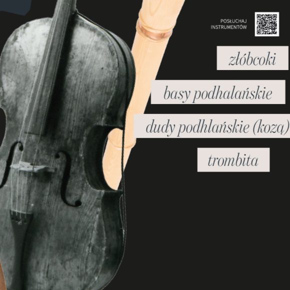 Grafika z czarnym tłem. Po lewej złóbcoki. Po prawej czarne napisy z białym kwadratowym tłem.