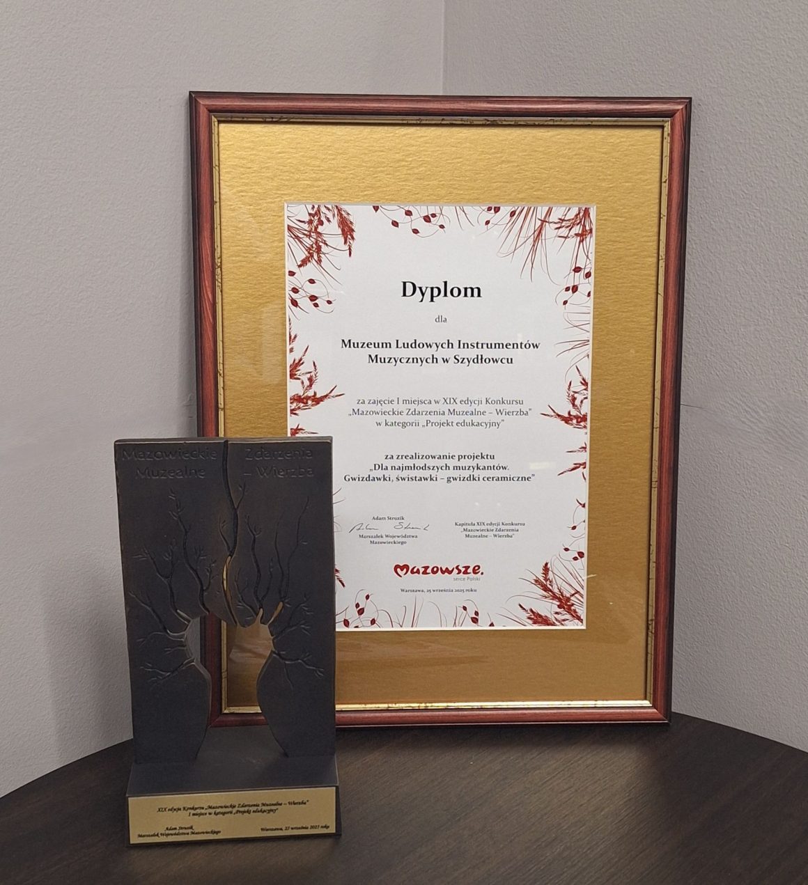 I miejsce w konkursie Mazowieckie Zdarzenia Muzealne „Wierzba”