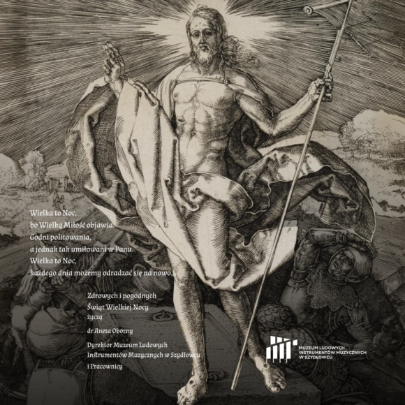 Grafika ryciny autora Albrechta Durera pt. Zmartwychwstanie.